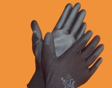 Black PU coated gloves