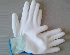 Thickened PU nylon coated palm gloves