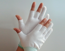 PU polyester three fingers glove core