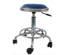 Anti-static blue leather round stool wholesale